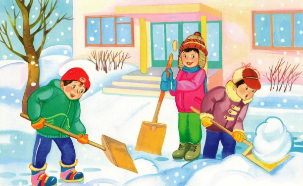 Труд людей зимой