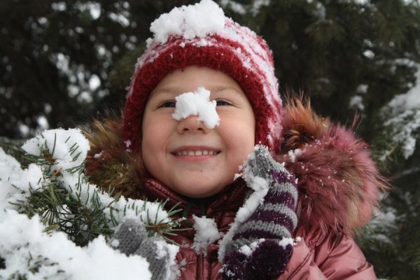 Зима на носу детям