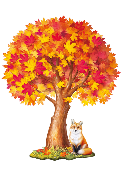 Плакат вырубной "клен осенний"