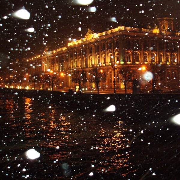 Ночной Питер зимой