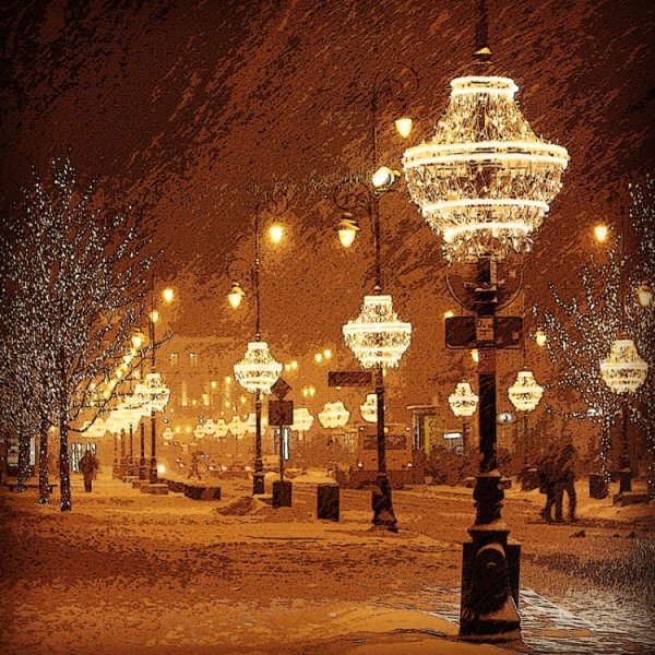 Заснеженные улицы Москвы