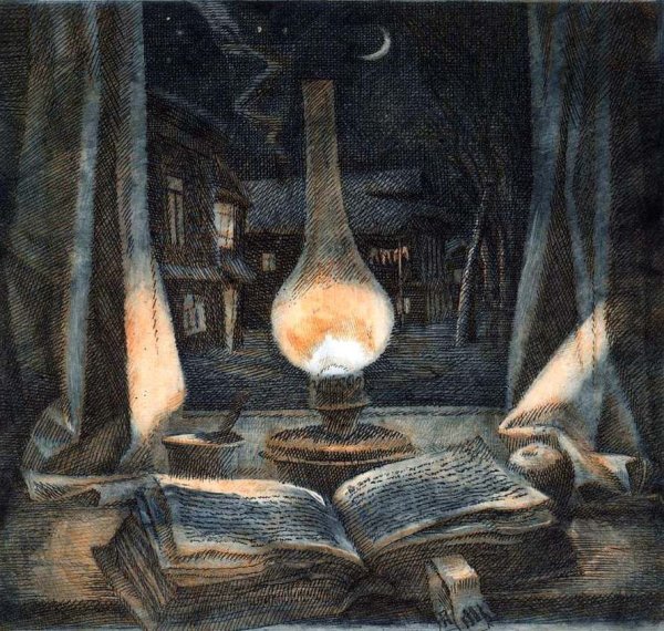 Лампа живопись