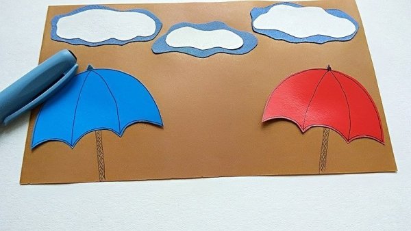 Аппликация зонтик