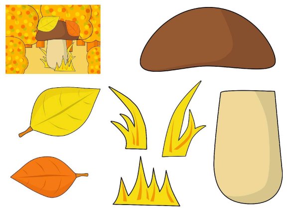 Аппликация грибы