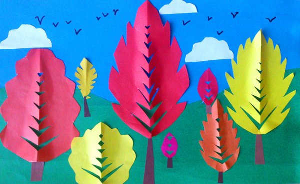 Объемная аппликация осень