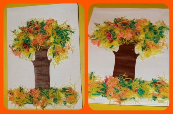 Осеннее дерево из картона