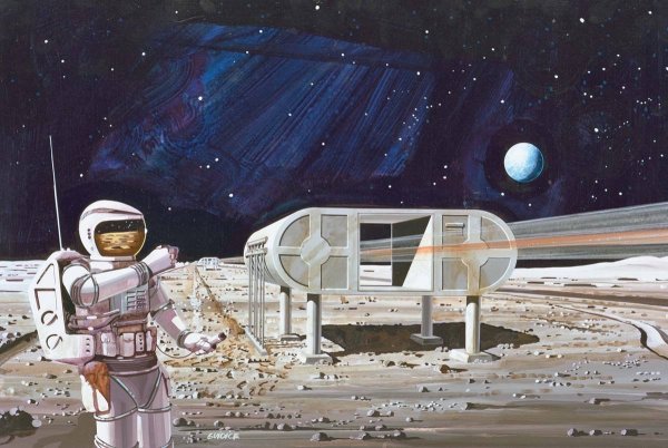 Космическая станция на Луне