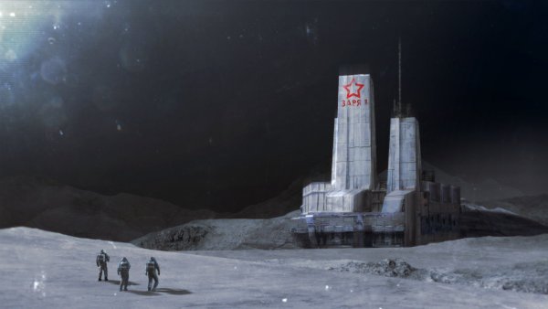 Станция Заря-1 на Луне.