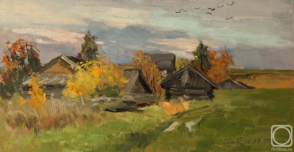 Нестеров Михаил Васильевич осень в деревне
