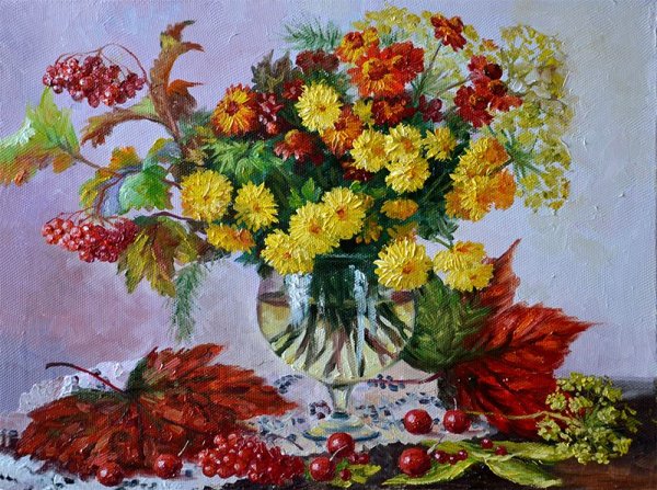 "Осенний букет" (портрет в. и. Репиной, 1892),