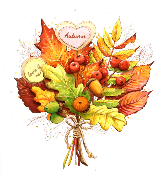 Букет осенних листьев