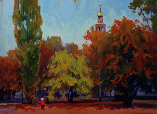 Осенняя аллея в живописи Анастасии Ярошевич