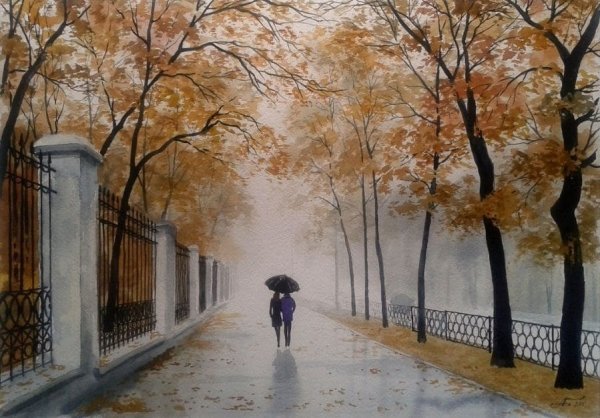 Художник Александр Болотов осень