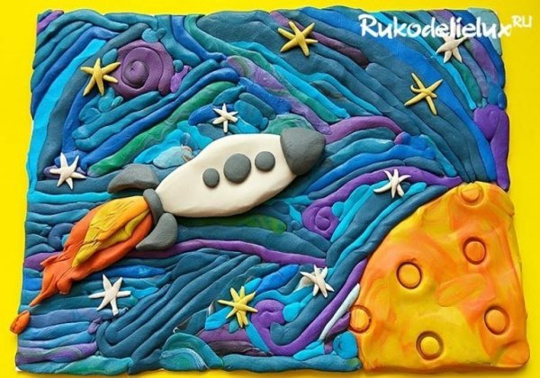 Поделки из пластилина на тему космос