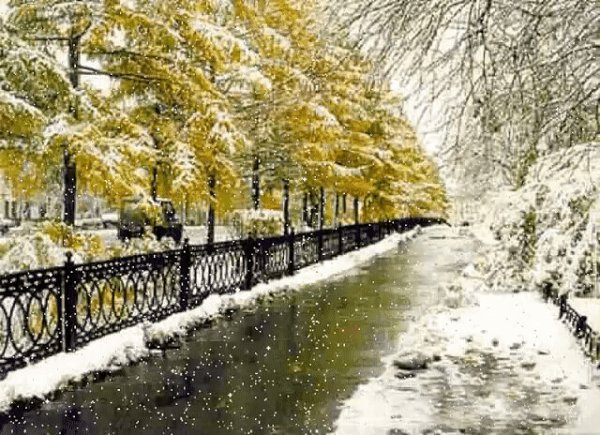 Поздняя осень анимация