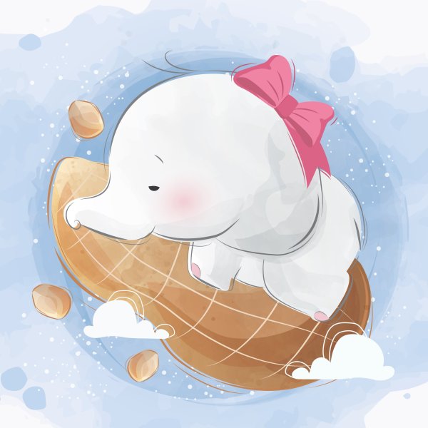 Слоник на облаке