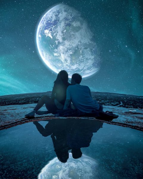 Луна и пара
