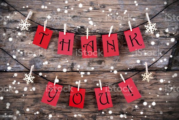 Спасибо на снегу