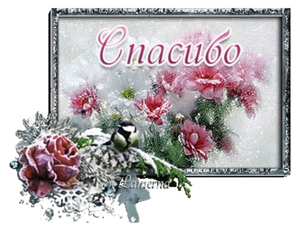 Открытки спасибо зимние