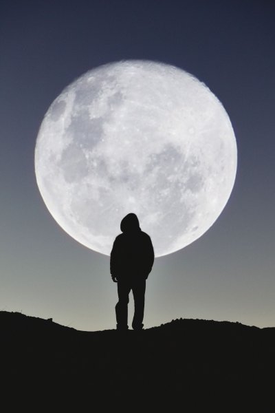Мужчина и Луна