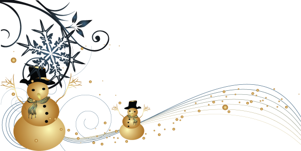 Новогодний орнамент на прозрачном фоне