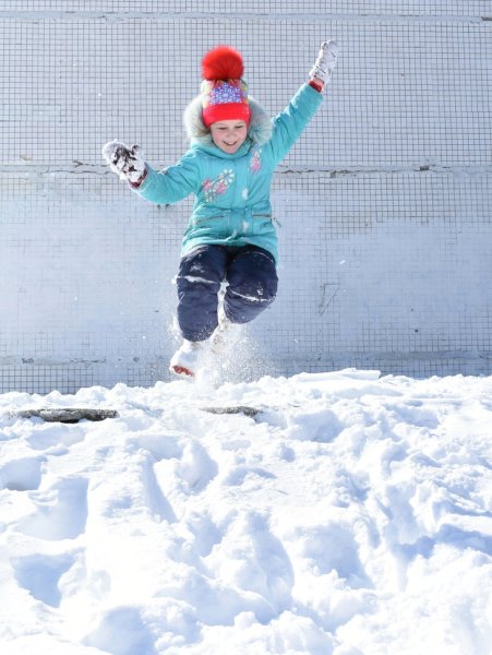 Прыжки зимой