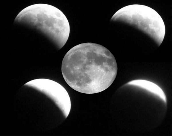 Тень от земли на Луне