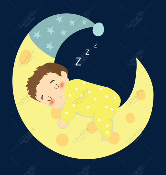 Спящий ребенок на Луне