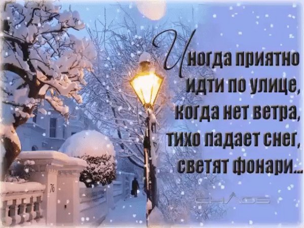 Тихо падает снег стихи
