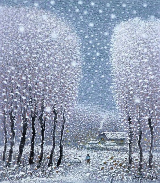 Художник Jang Yong Gil снег