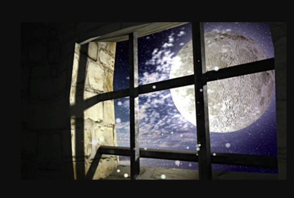 Звездное небо через окно