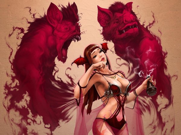 Рисунки голых дьяволиц