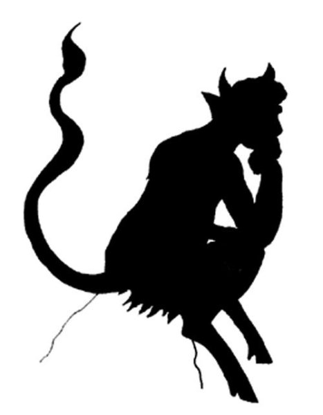 Черт силуэт