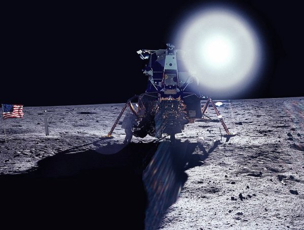 Снимки Аполлона 11 на Луне