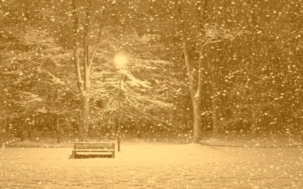 Падающий снег улица