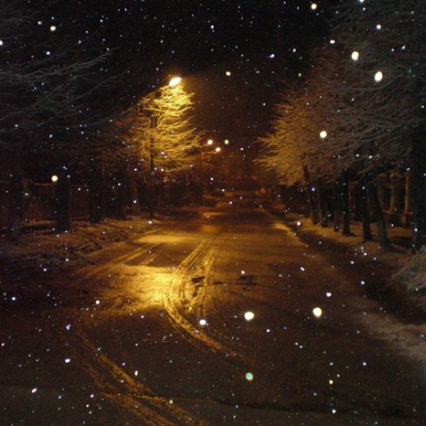 Зимняя ночь в городе