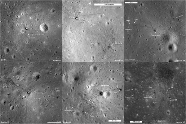 Снимки LRO Аполлонов