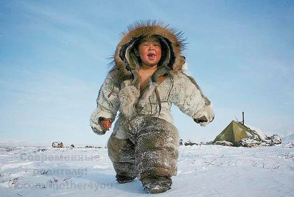 Чукотские дети зимой