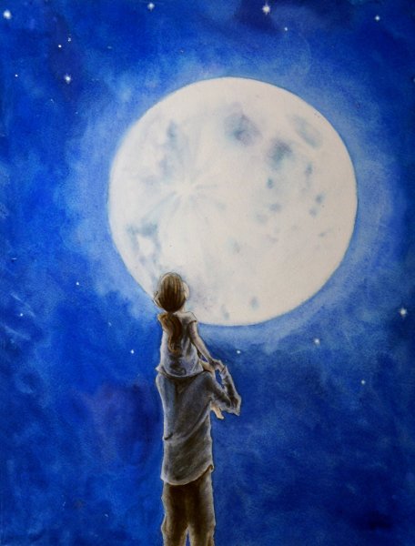 Луна иллюстрация