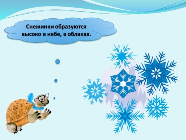 Снежинки образуются высоко в небе