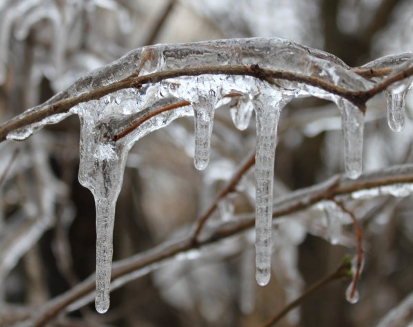 Снег и лед в природе на улицах