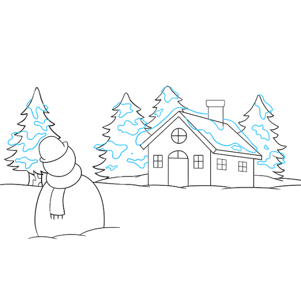 Зима карандашом