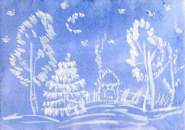 Зимний пейзаж по изо