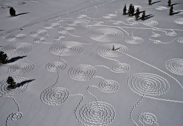 Круги на снегу