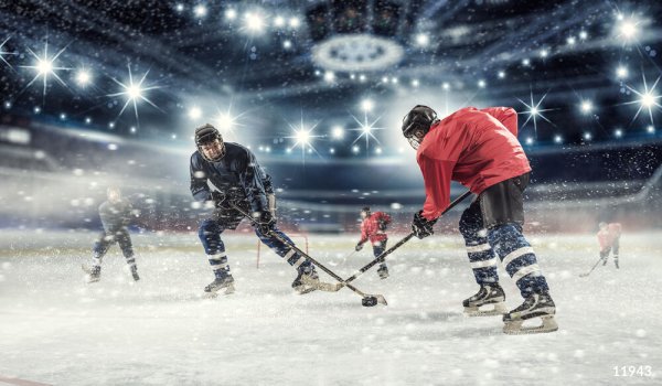 Хоккей с шайбой баннер