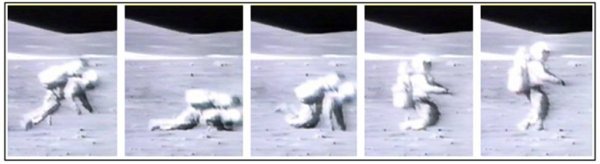 Прыжок астронавта на Луне