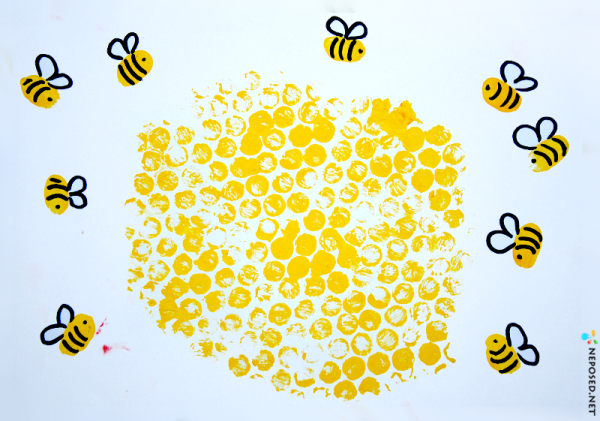 Нетрадиционное рисование пчелы