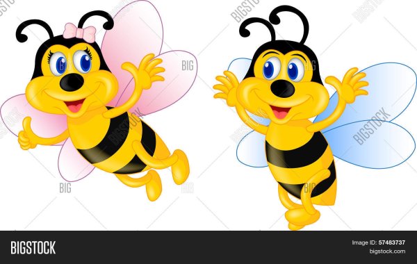 Пчелки для вырезания цветные