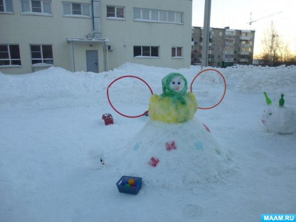 Зимний участок в подготовительной группе