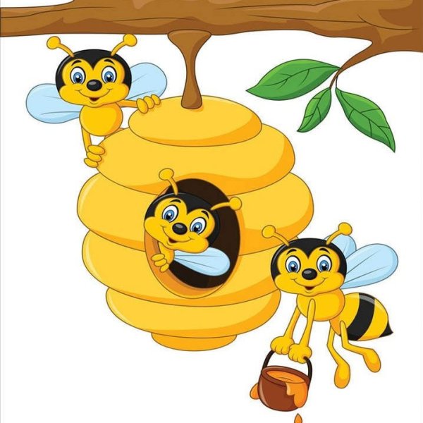Пчелиный улей мультяшный